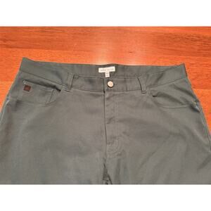 38 X 30 Peter Millar EB66 Polyester Golf Pants Green 5 Pocket Performance